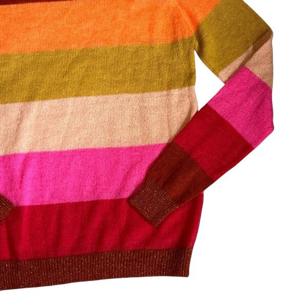 Scotch & Soda Women’s Sz M Rainbow Stripe Sweater Crewneck Pullover - Picture 9 of 12
